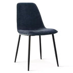 Lot de 4 Chaises de Salle à Manger Rembourrées avec Pieds en Métal Noir, Chaises de Cuisine Modernes en Tissu pour Salle à Manger ou Petits Espaces - Panipeachy