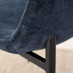 Lot de 4 Chaises de Salle à Manger Rembourrées avec Pieds en Métal Noir, Chaises de Cuisine Modernes en Tissu pour Salle à Manger ou Petits Espaces - Panipeachy