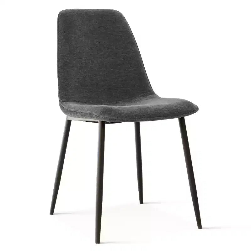 Lot de 4 Chaises de Salle à Manger Rembourrées avec Pieds en Métal Noir, Chaises de Cuisine Modernes en Tissu pour Salle à Manger ou Petits Espaces - Panipeachy