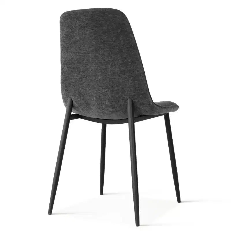 Lot de 4 Chaises de Salle à Manger Rembourrées avec Pieds en Métal Noir, Chaises de Cuisine Modernes en Tissu pour Salle à Manger ou Petits Espaces - Panipeachy