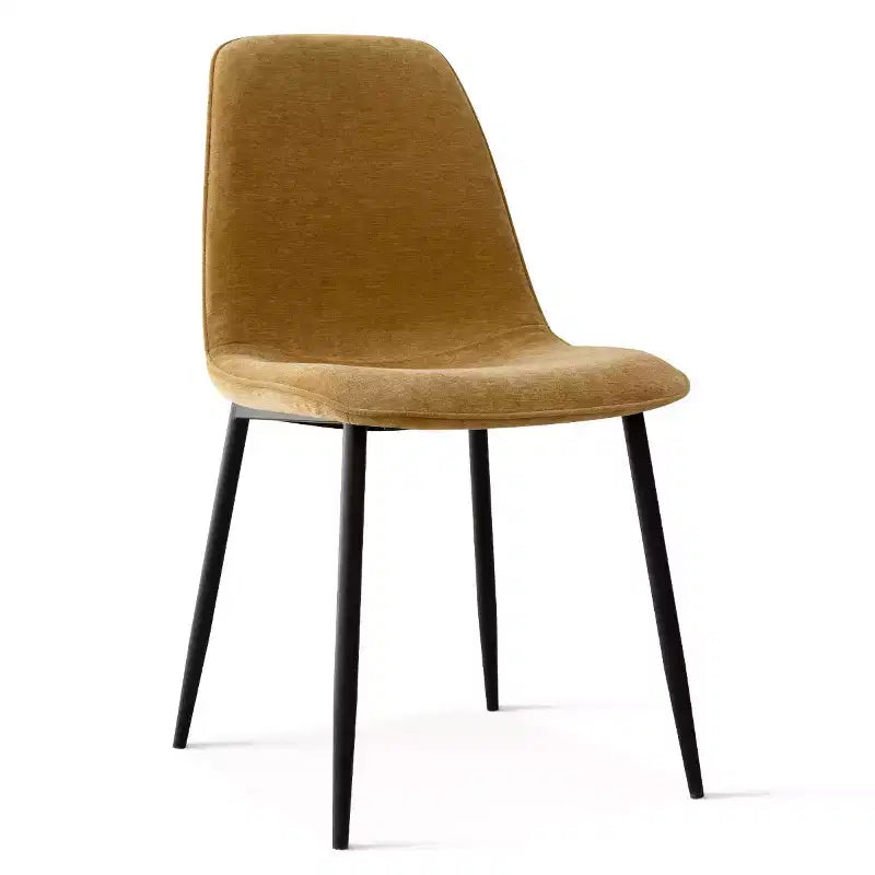 Lot de 4 Chaises de Salle à Manger Rembourrées avec Pieds en Métal Noir, Chaises de Cuisine Modernes en Tissu pour Salle à Manger ou Petits Espaces - Panipeachy
