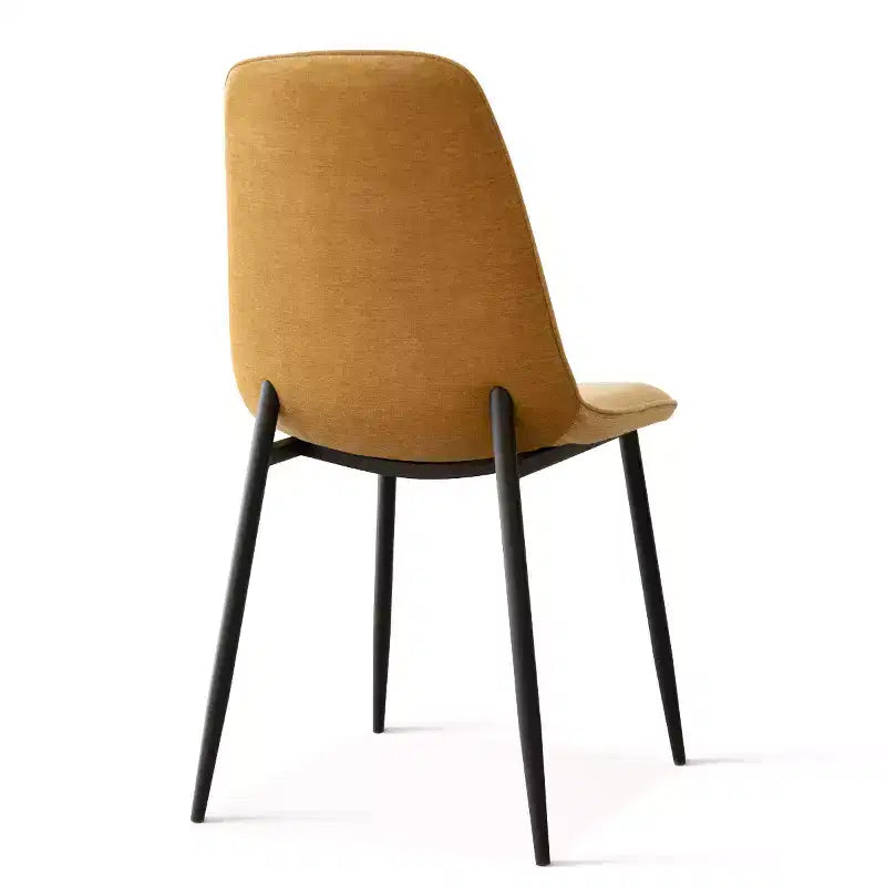 Lot de 4 Chaises de Salle à Manger Rembourrées avec Pieds en Métal Noir, Chaises de Cuisine Modernes en Tissu pour Salle à Manger ou Petits Espaces - Panipeachy