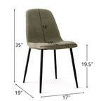 Lot de 4 Chaises de Salle à Manger Rembourrées avec Pieds en Métal Noir, Chaises de Cuisine Modernes en Tissu pour Salle à Manger ou Petits Espaces - Panipeachy