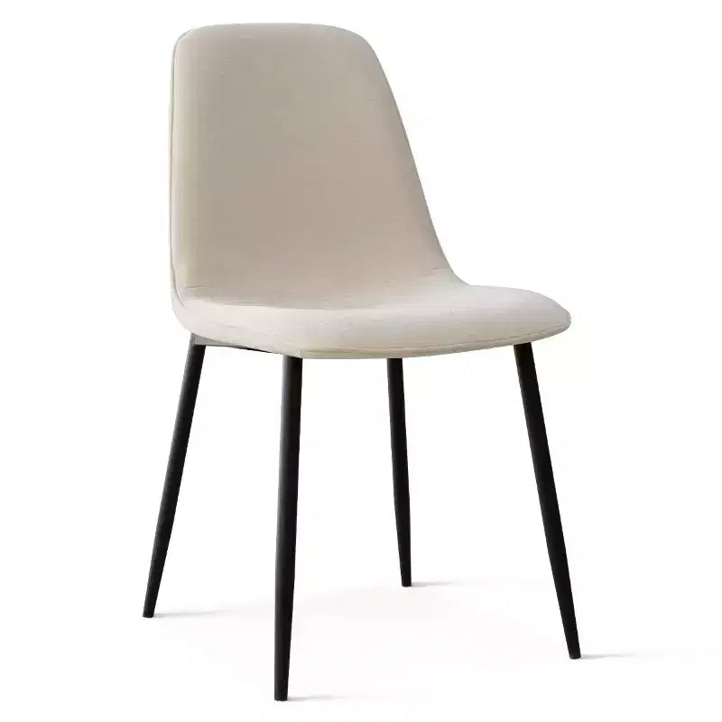 Lot de 4 Chaises de Salle à Manger Rembourrées avec Pieds en Métal Noir, Chaises de Cuisine Modernes en Tissu pour Salle à Manger ou Petits Espaces - Panipeachy