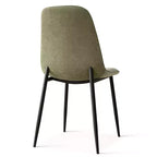Lot de 4 Chaises de Salle à Manger Rembourrées avec Pieds en Métal Noir, Chaises de Cuisine Modernes en Tissu pour Salle à Manger ou Petits Espaces - Panipeachy