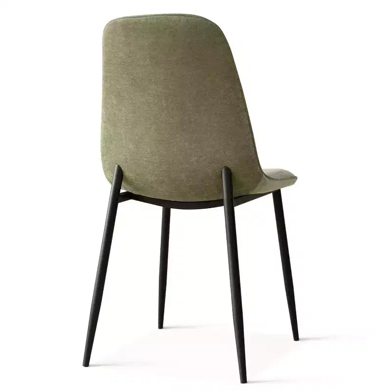 Lot de 4 Chaises de Salle à Manger Rembourrées avec Pieds en Métal Noir, Chaises de Cuisine Modernes en Tissu pour Salle à Manger ou Petits Espaces - Panipeachy