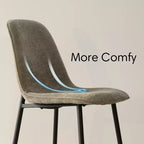 Lot de 4 Chaises de Salle à Manger Rembourrées avec Pieds en Métal Noir, Chaises de Cuisine Modernes en Tissu pour Salle à Manger ou Petits Espaces - Panipeachy