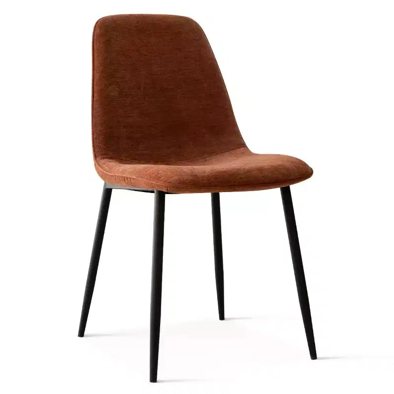 Lot de 4 Chaises de Salle à Manger Rembourrées avec Pieds en Métal Noir, Chaises de Cuisine Modernes en Tissu pour Salle à Manger ou Petits Espaces - Panipeachy