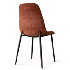 Lot de 4 Chaises de Salle à Manger Rembourrées avec Pieds en Métal Noir, Chaises de Cuisine Modernes en Tissu pour Salle à Manger ou Petits Espaces - Panipeachy