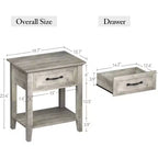 Ensemble de 2 tables de chevet à 2 niveaux GustoWave, table de nuit avec tiroir de rangement, tables d'appoint de chevet modernes pour petits espaces, table d'appoint multifonctionnelle
