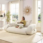 Sofa Bed, 78.7 Multi-Functional Foldable Sofa Couch, Teddy Fabric 4 Pillows and Armrest, Modern Lounge Furniture for Living Room