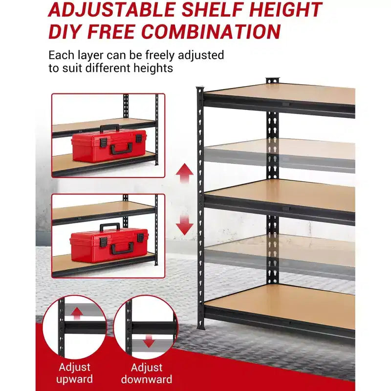 Étagères de garage robustes, étagères de rangement réglables à 3 niveaux, 60x24x36 po, étagères de rangement réglables, étagères de rangement utilitaires en métal