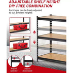 Étagères de garage robustes, étagères de rangement réglables à 3 niveaux, 60x24x36 po, étagères de rangement réglables, étagères de rangement utilitaires en métal