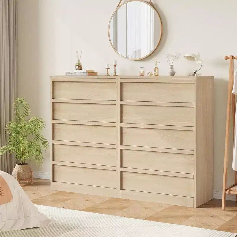 Commode de chambre, Commode haute avec grand espace de rangement pour chambre d'enfant et entrée