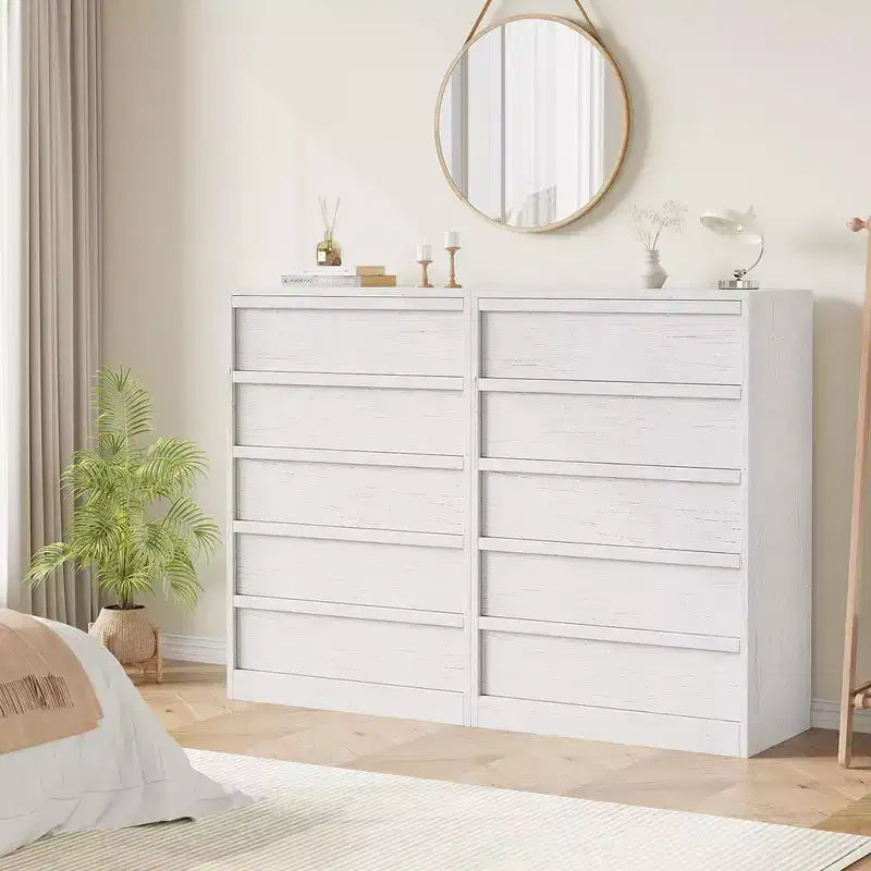 Commode de chambre, Commode haute avec grand espace de rangement pour chambre d'enfant et entrée