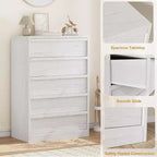 Commode de chambre, Commode haute avec grand espace de rangement pour chambre d'enfant et entrée