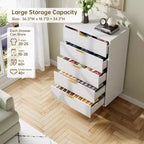 Commode moderne à 5 tiroirs pour chambre à coucher avec double commode en bois et organiseur de rangement, poignée dorée et grand tiroir, pour salon, couloir