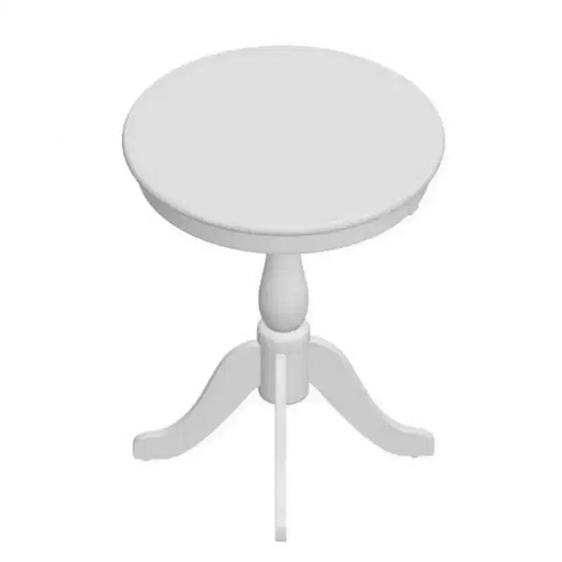 Table d'appoint Royal Hampton avec plateau rond, blanc