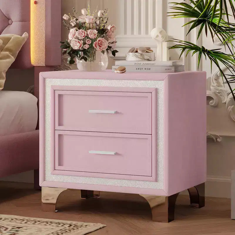 Table de chevet, Table de nuit avec tiroir, avec rangement ouvert, Table d'appoint moderne à 2 niveaux, Table de chevet pour petit espace, Salon, Chambre à coucher