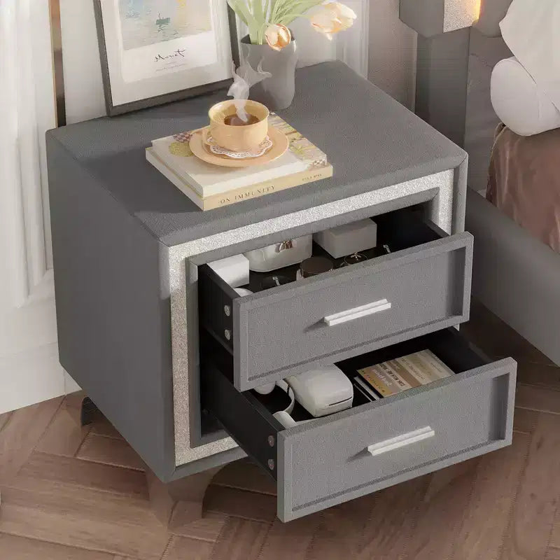Table de chevet, Table de nuit avec tiroir, avec rangement ouvert, Table d'appoint moderne à 2 niveaux, Table de chevet pour petit espace, Salon, Chambre à coucher
