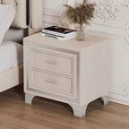 Night Stand, Nightstand with Drawer, with Open Storage, 2-Tier Modern End Table, Bedside Table for Small Space, Living Room, Bedroom