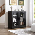 Buffet et armoire empilables en bois massif avec étagères réglables