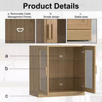Buffet et armoire empilables en bois massif avec étagères réglables