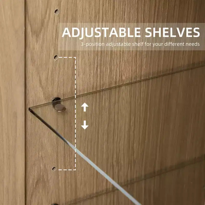 Buffet et armoire empilables en bois massif avec étagères réglables