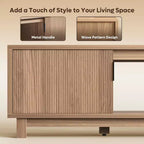 Meuble TV Bestier 178 cm pour téléviseurs jusqu'à 75'', Console TV moderne avec 2 armoires et une étagère centrale ouverte, 2 consoles multimédia avec passe-câbles