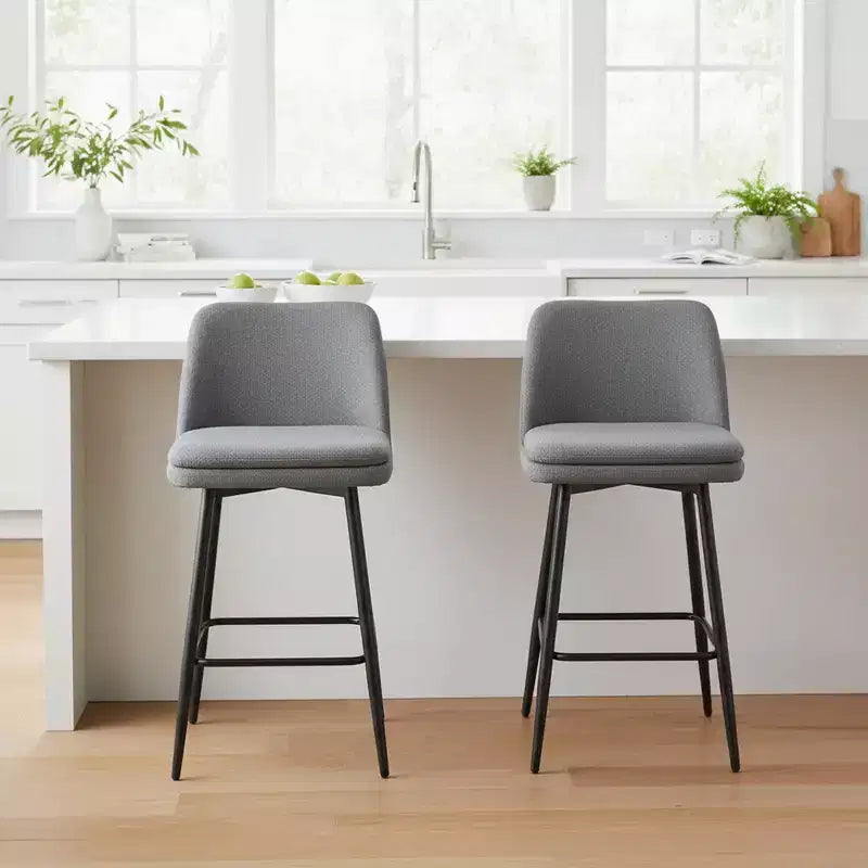 Homy Casa Lot de 2 tabourets de bar pivotants hauteur comptoir avec sièges rembourrés, hauteur d'assise 65 cm