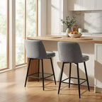 Homy Casa Lot de 2 tabourets de bar pivotants hauteur comptoir avec sièges rembourrés, hauteur d'assise 65 cm