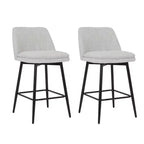 Homy Casa Lot de 2 tabourets de bar pivotants hauteur comptoir avec sièges rembourrés, hauteur d'assise 65 cm