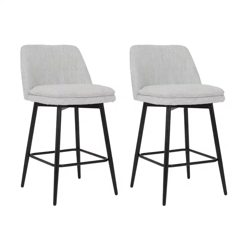 Homy Casa Lot de 2 tabourets de bar pivotants hauteur comptoir avec sièges rembourrés, hauteur d'assise 65 cm