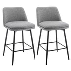 Homy Casa Lot de 2 tabourets de bar pivotants hauteur comptoir avec sièges rembourrés, hauteur d'assise 65 cm