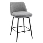 Homy Casa Lot de 2 tabourets de bar pivotants hauteur comptoir avec sièges rembourrés, hauteur d'assise 65 cm