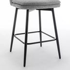 Homy Casa Lot de 2 tabourets de bar pivotants hauteur comptoir avec sièges rembourrés, hauteur d'assise 65 cm