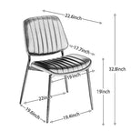 Chaise de salle à manger capitonnée Mid-Century Modern avec dossier incurvé et pieds en métal, sièges de cuisine et de salle à manger - Panipeachy