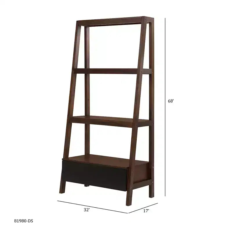 Étagère échelle moderne GDFStudio Blairmont 68 en bois d'acacia
