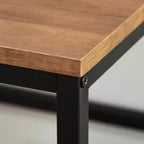 Bureau d'ordinateur d'angle en L avec étagères de rangement, 2 tiroirs et cadre en acier industriel