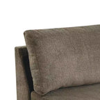 Fauteuil sans accoudoirs Royal Hampton en tissu avec coussins de dossier amovibles, marron