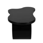 Table Basse Nuage en Bois, Table d'Appoint Crème Irrégulière avec Pieds Courbés, Petite Table Basse à Bord Arrondi pour Salon