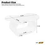 Table Basse Nuage en Bois, Table d'Appoint Crème Irrégulière avec Pieds Courbés, Petite Table Basse à Bord Arrondi pour Salon