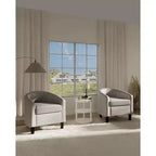 Fauteuils d'appoint en similicuir, fauteuils club baril avec assise moelleuse pour salon, chambre, salle de lecture, salle d'attente