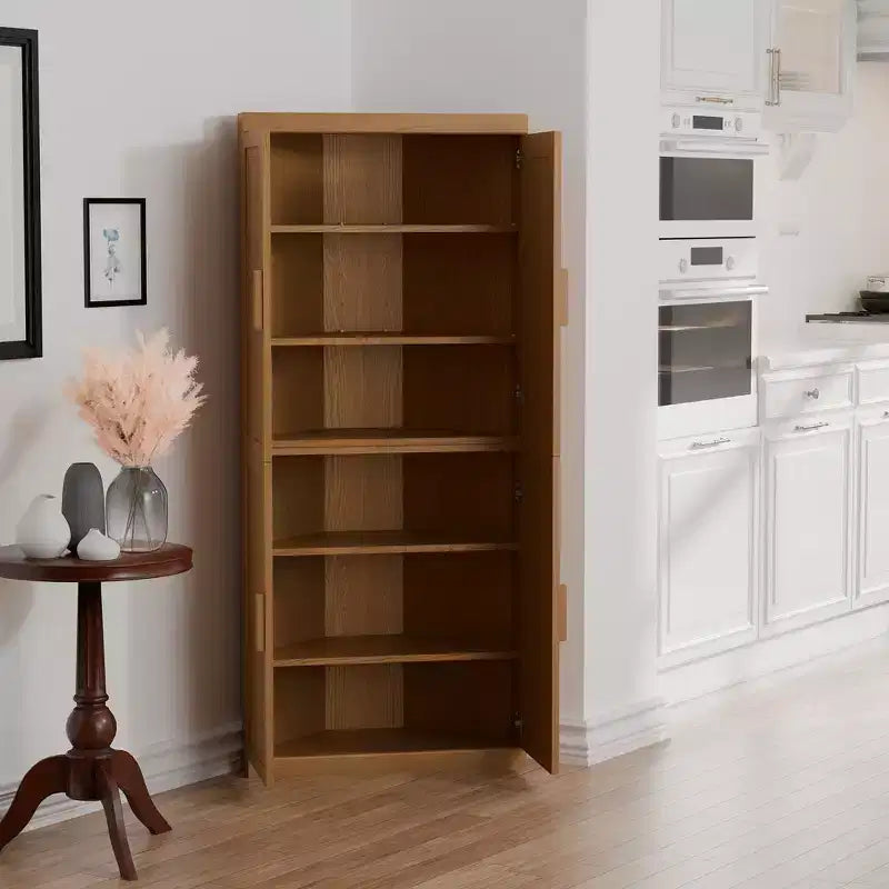 MAYEERTY Meubles de rangement utilitaires modernes à 4 portes Rangement efficace pour salon, salle à manger, chambre à coucher Beige Lot de 2