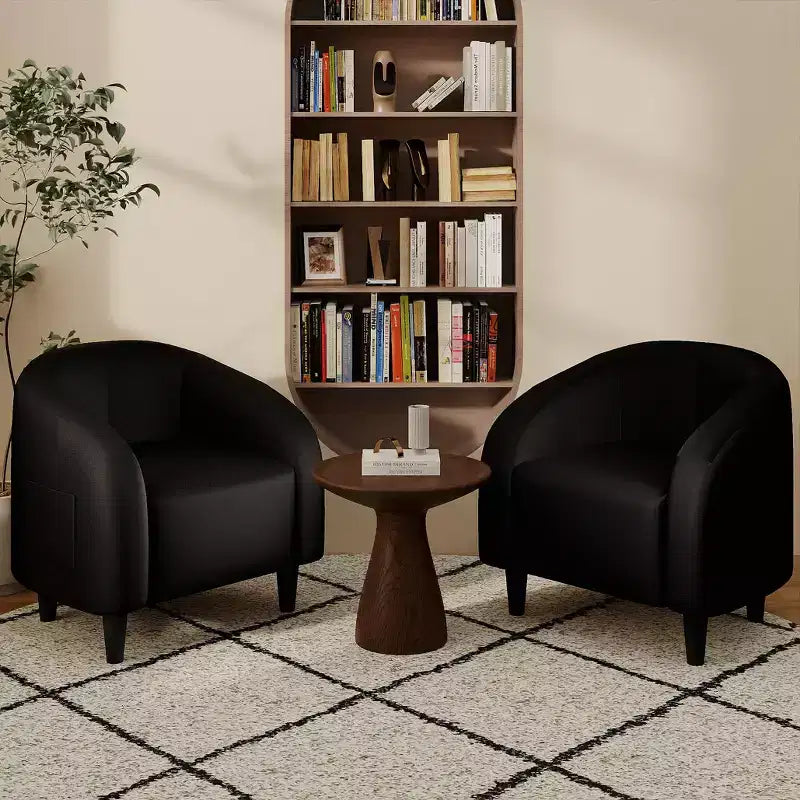 Fauteuil d'appoint en velours, fauteuil club confortable avec accoudoirs, fauteuil crapaud rembourré et moelleux pour salon, chambre, bureau, salle d'attente