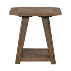 Liberty Furniture,Carolina Park Octagonal End Table for Living Room - Amber Brown Oak
