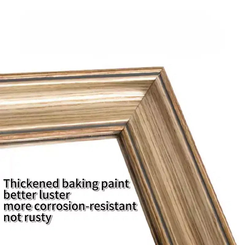 Miroir pleine longueur de 32 x 70 pouces avec cadre en bois artificiel cuivré, avec support, pour chambre et salon