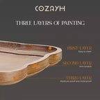 COZAYH Tables de chevet/d'appoint carrées rustiques en bois avec plateau, lot de 2