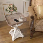 COZAYH Tables de chevet/d'appoint carrées rustiques en bois avec plateau, lot de 2