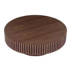 39.37 Table basse ronde moderne pour salon, table tambour fabriquée à la main en MDF - Panipeachy